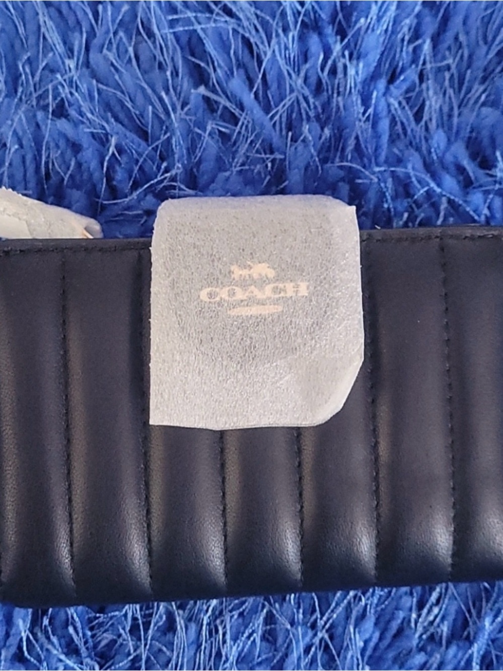 Coach Quilted Leather Wallet - Black